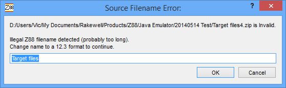File sourcename error