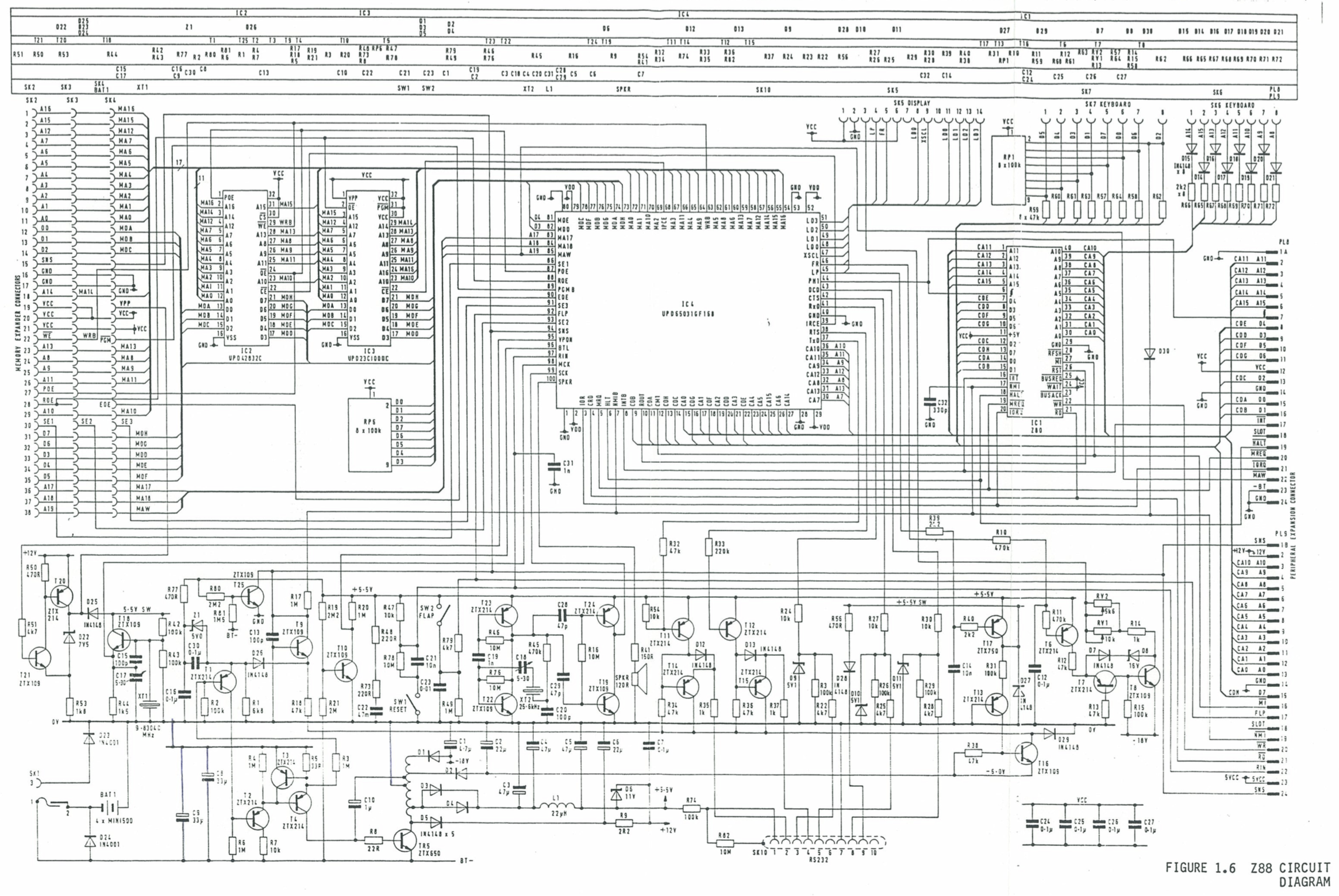 Z88 Circuit Diagram