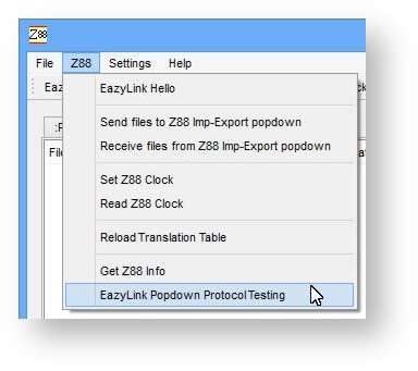 Select Protocol Popdown Testing Program